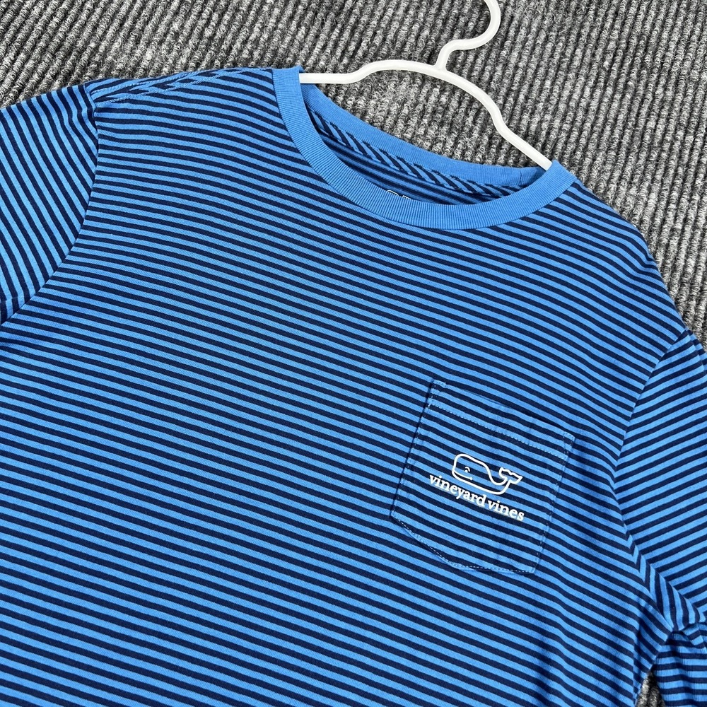 Vineyard Vines Shirt Boys Medium Striped Long Sleeve Whale Youth Casual Preppy
